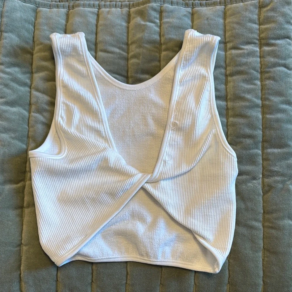 Talulah White Ribbed Tank Top - Picture 2 of 3